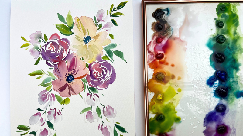Where to Place Leaves in a Watercolor Floral Painting