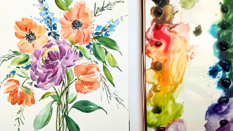 Watercolor Loose Flowers Style – Best With or Without Layers?