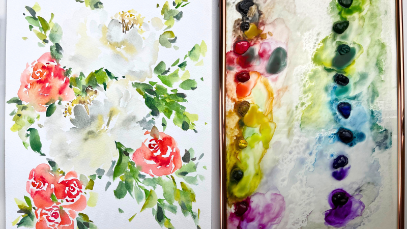 Painting WHITE FLOWERS in Watercolor – 3 Ways Explained